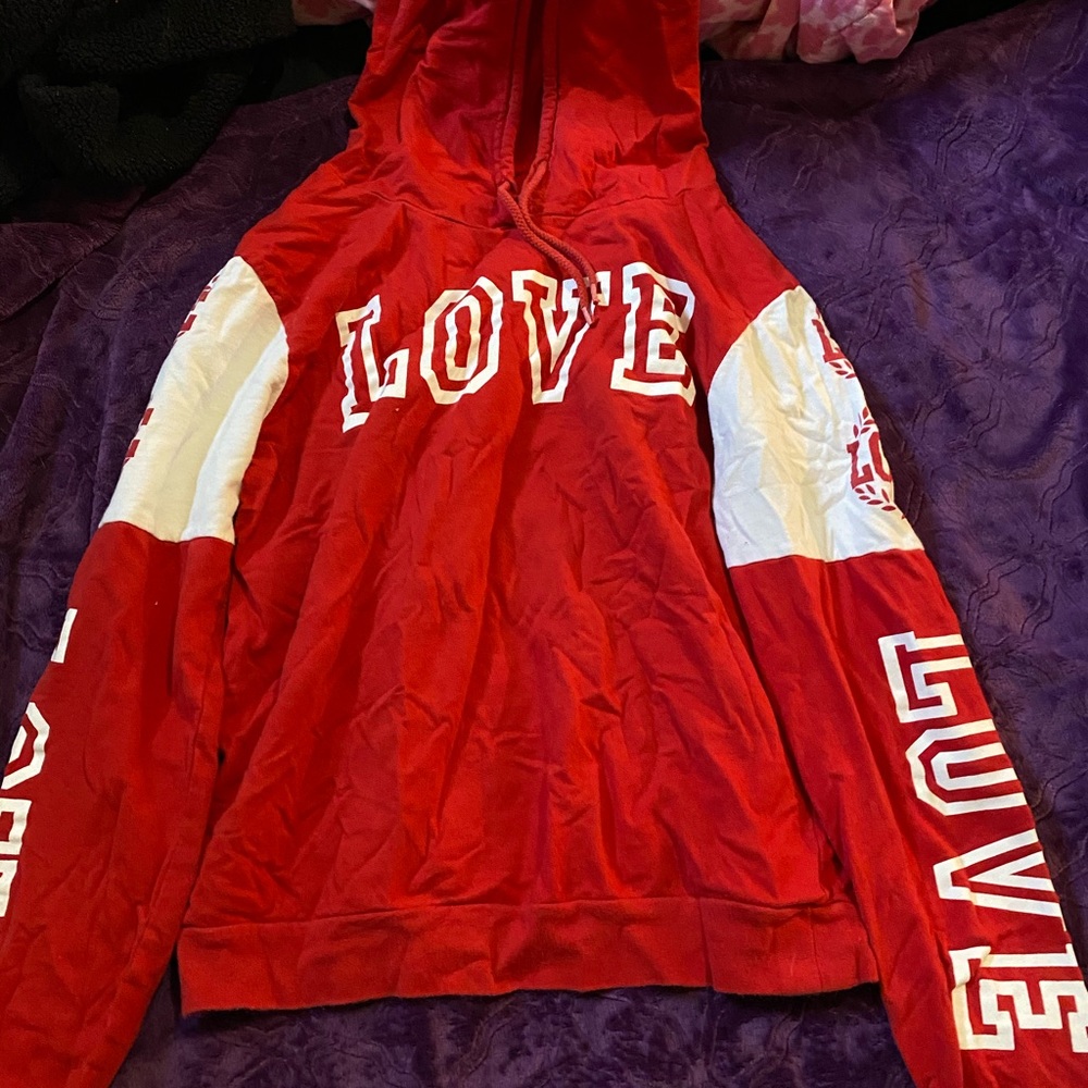 red hoodie